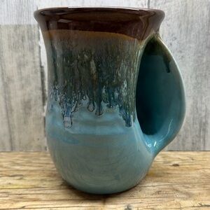 Neher 2017 Hand Warmer Blue and Brown Ceramic Mug